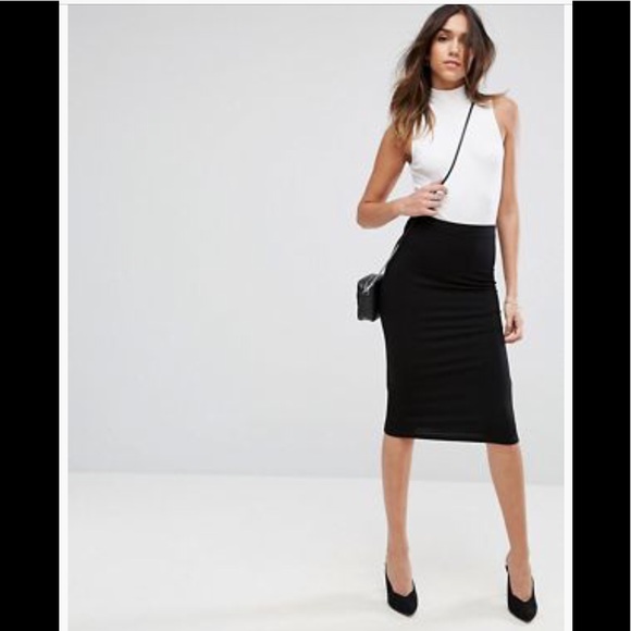 Bebe Black Knit Midi Skirt - Picture 3 of 4